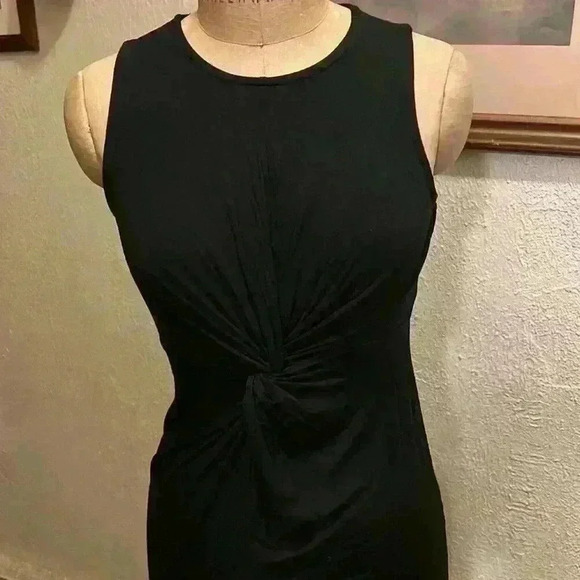 See the Shades Black Twisted Front Bodycon Dress NWOT Size M - Picture 2 of 11
